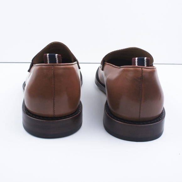 New JCREW Mens Brown Oar Stripe Penny Loafers - Picture 4 of 4